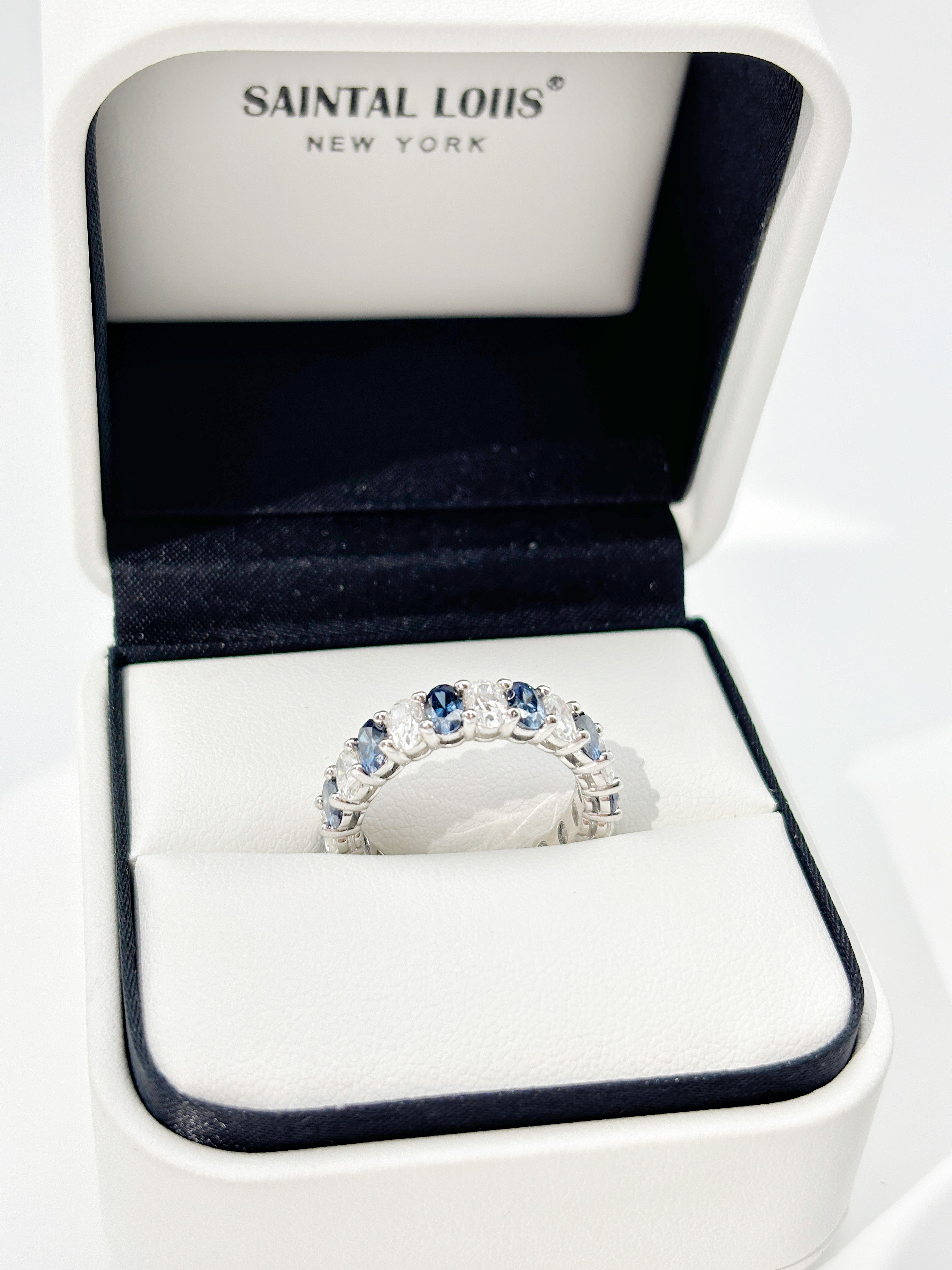 "Astrid" 0.2ct Oval Cut Eternity Moissanite Band S925