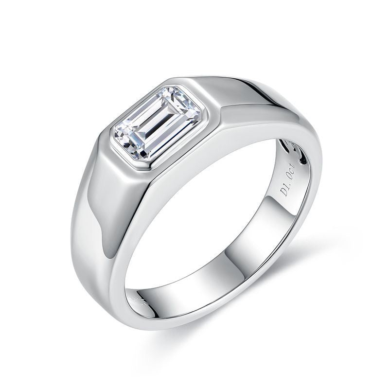 "Thor" 1ct Emerald Moissanite Ring S925