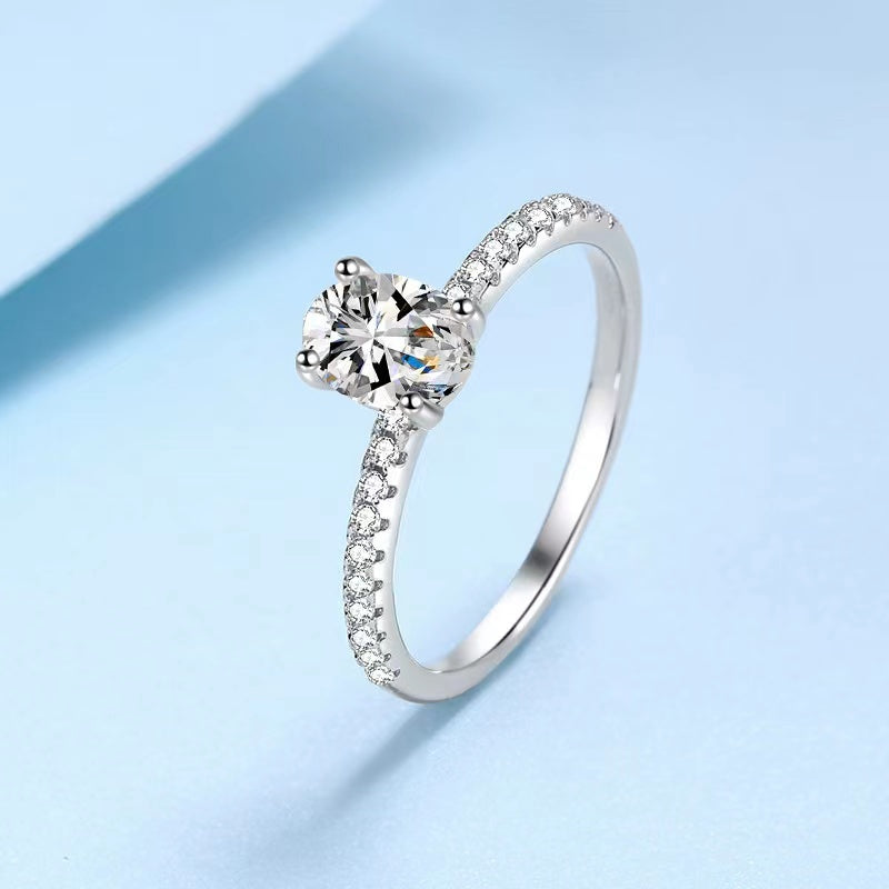 "Aria" 1ct/2ct Oval Cut Moissanite Ring