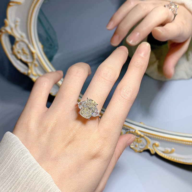 "Amy" High Carbon Diamond Ring