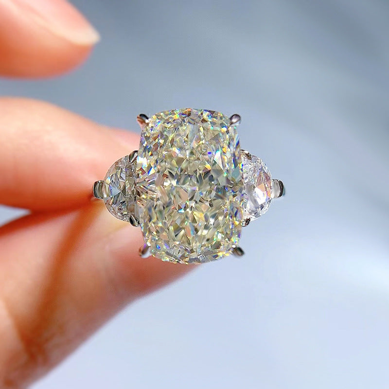 "Amy" High Carbon Diamond Ring