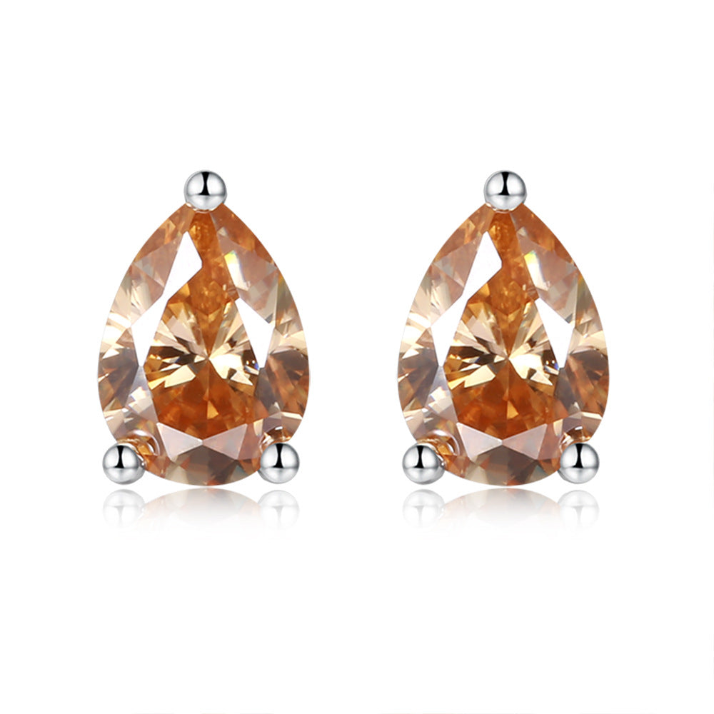 1ct Pear Cut Moissanite Earring Studs (4 colors)
