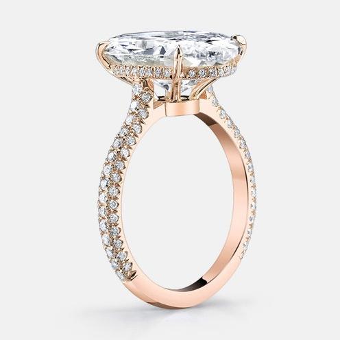 "Stella" Oval Cut High Carbon Diamond Ring