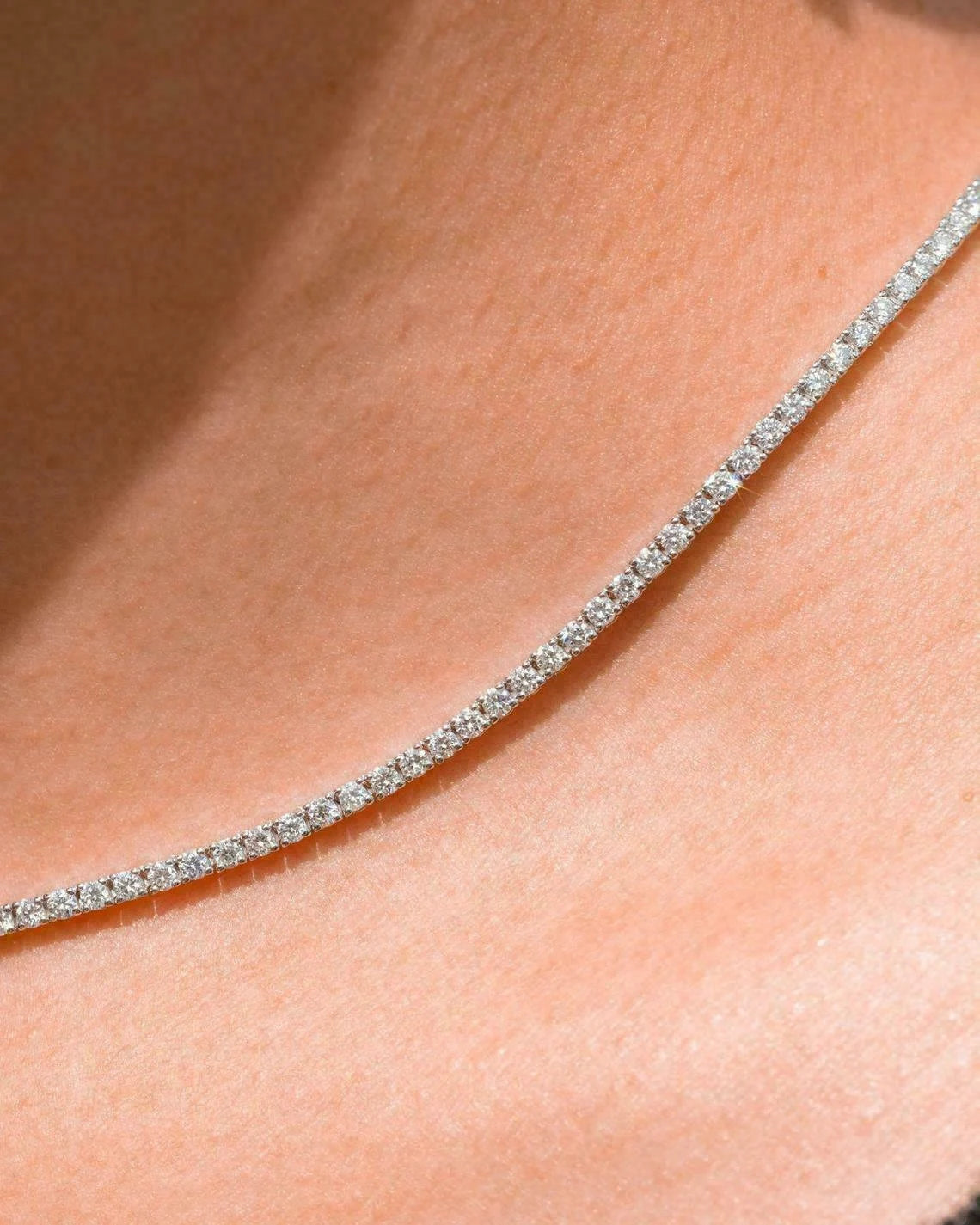 "Babysbreath" Full Moissanite Tennis Necklace