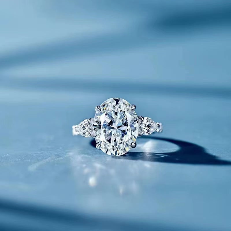 "Bella" 6ct Oval Cut Moissanite Ring