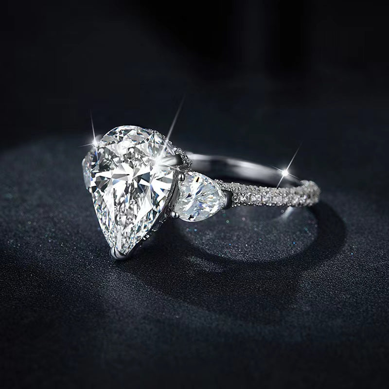 "GiGi" 5ct Pear Cut Moissanite Ring