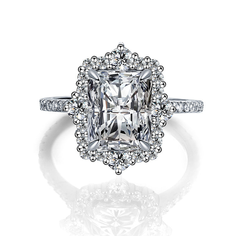 Pre "Iris" 4ct Radiant Cut Moissanite Ring