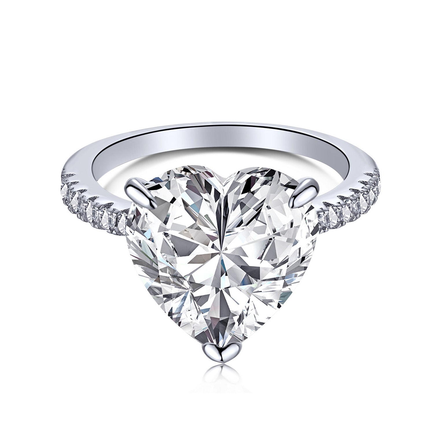 Pre "Cupid" 4ct Heart Cut Moissanite Ring