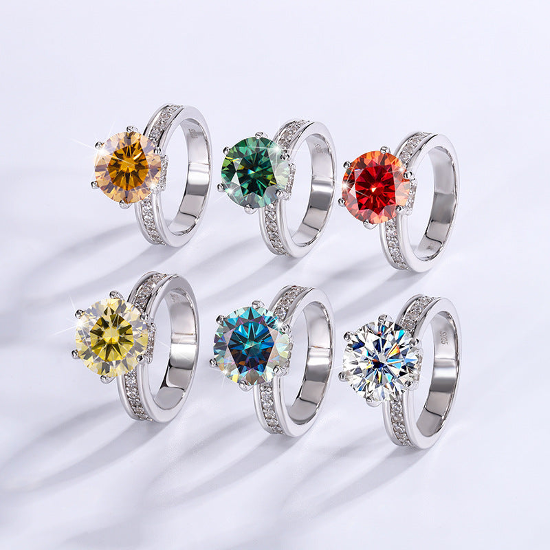 "Coco" 3ct Round Cut Moissanite Ring