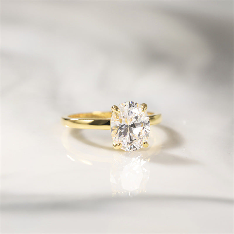 "Tina" Oval Cut Moissanite Ring