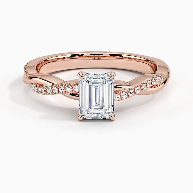 "Rosa" Twisted Vine Moissanite Ring