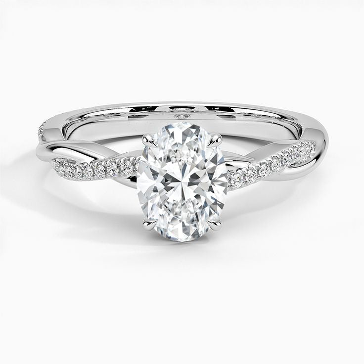 "Rosa" Twisted Vine Moissanite Ring