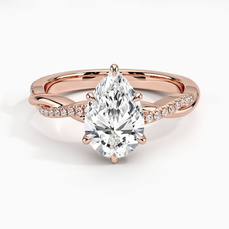 "Rosa" Twisted Vine Moissanite Ring