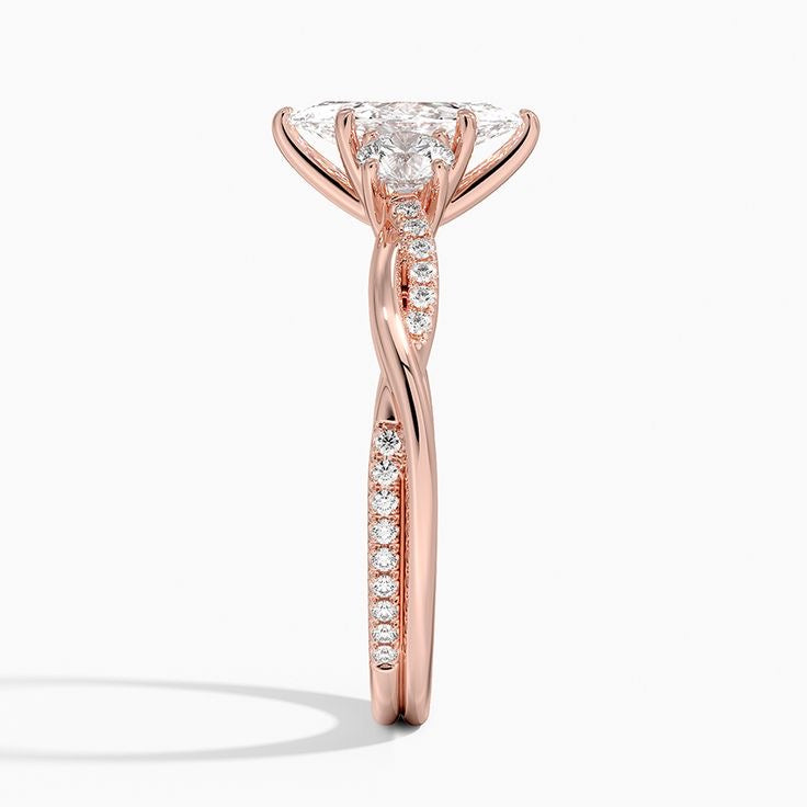"Rosa" Twisted Vine Moissanite Ring