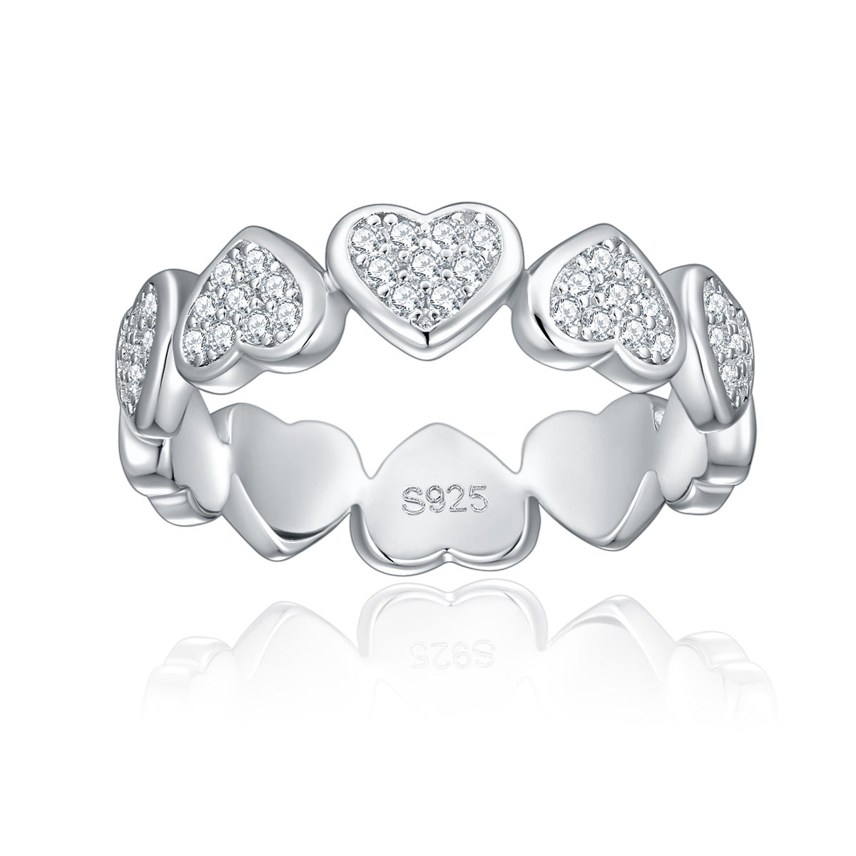 "Hermia" 0.72ct Moissanite Band S925