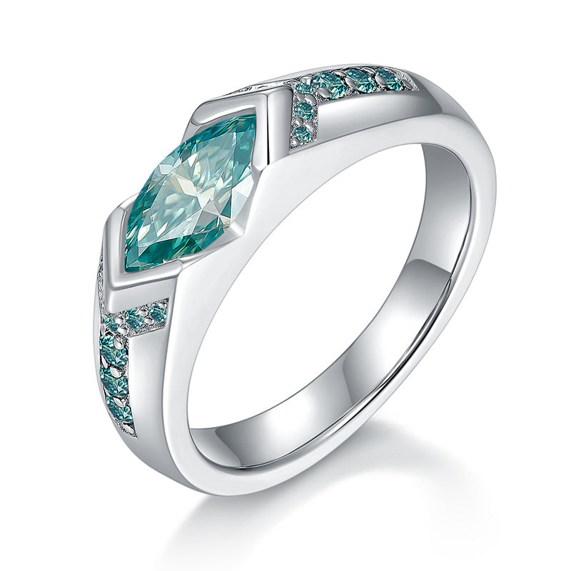 "Rome" 1ct Ice Blue Moissanite Ring