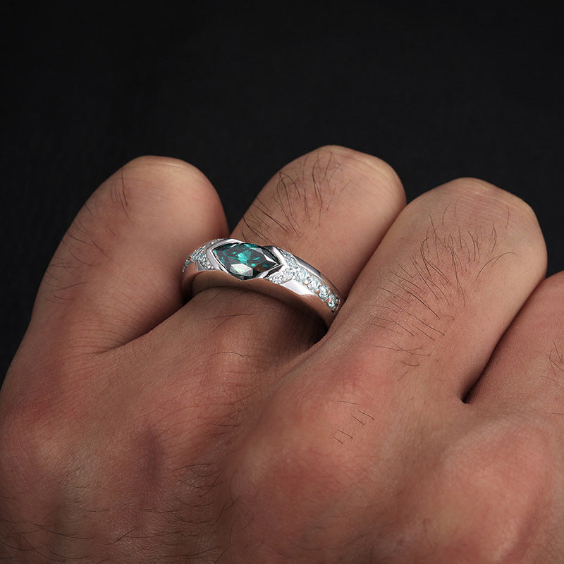 "Rome" 1ct Ice Blue Moissanite Ring