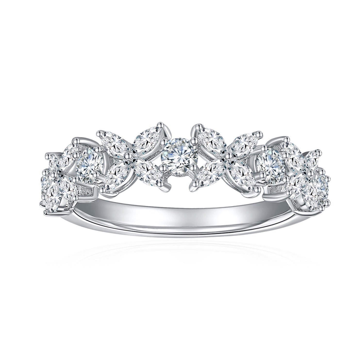 "Eve" Full Moissanite Wedding Band S925