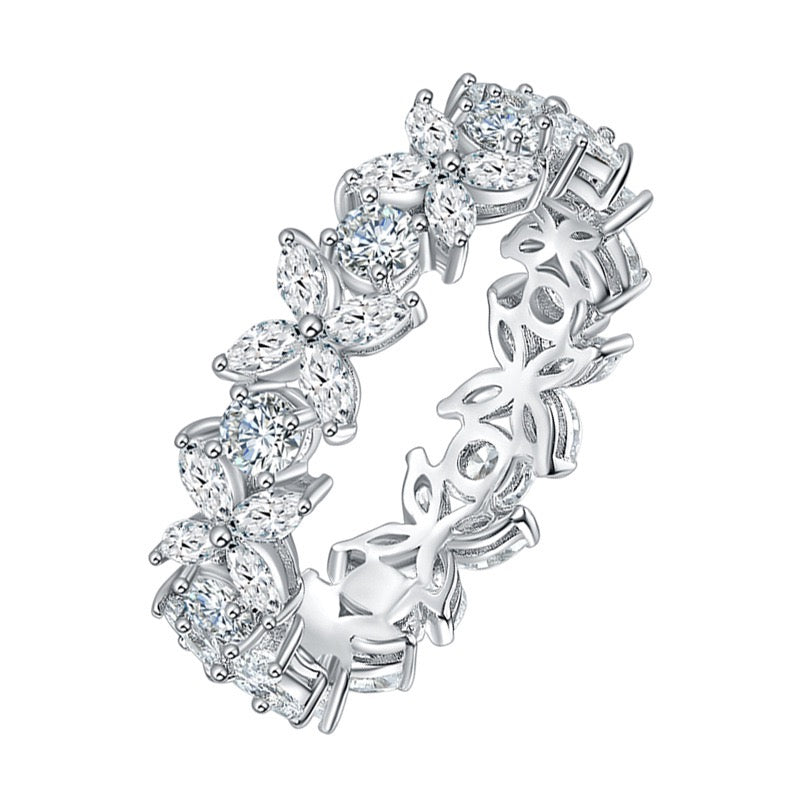 "Eve" Full Moissanite Wedding Band S925