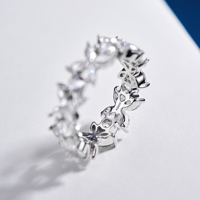 "Eve" Full Moissanite Wedding Band S925