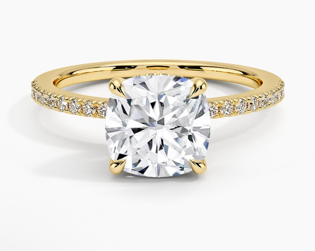 "Vivian" 5ct Cushion Cut Full Moissanite S925