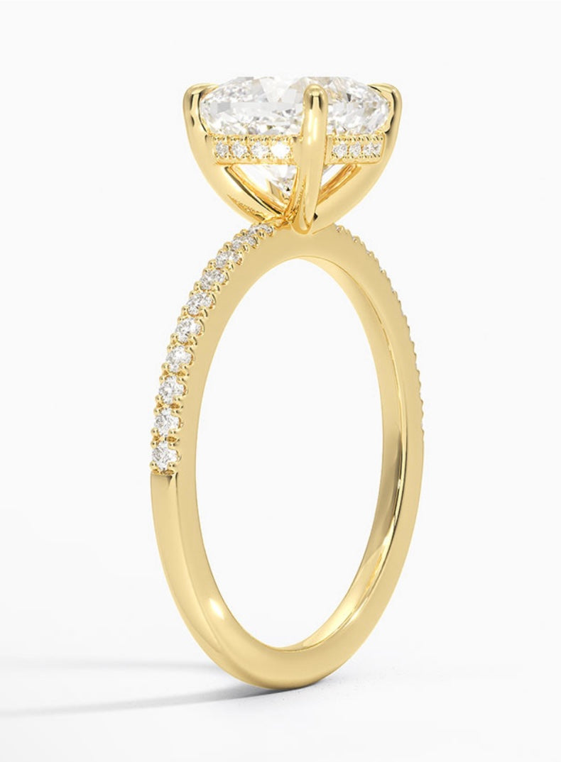 "Vivian" 5ct Cushion Cut Full Moissanite S925