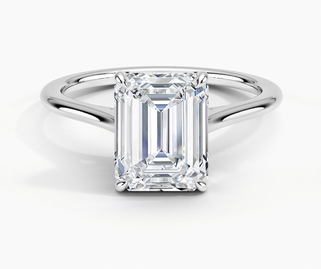 "Stephanie" 6ct Emerald Cut Moissanite S925