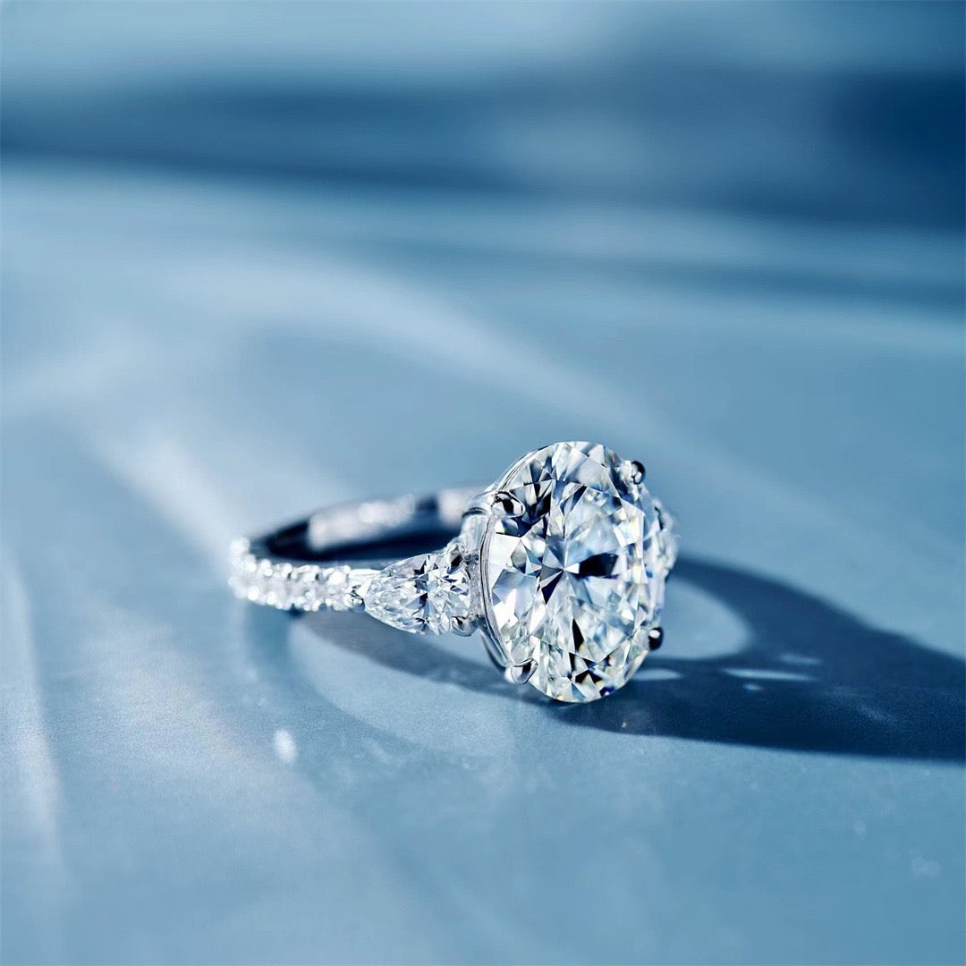 "Bella" 6ct Oval Cut Moissanite Ring
