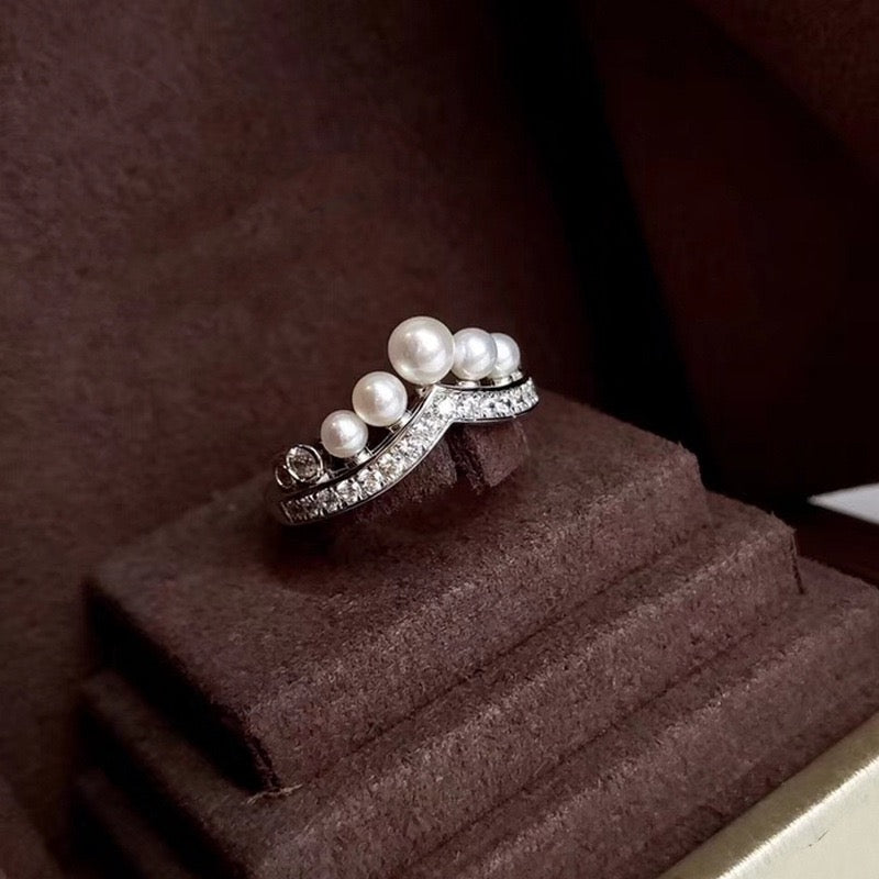 "Pearl" Full Moissanite V-Band S925
