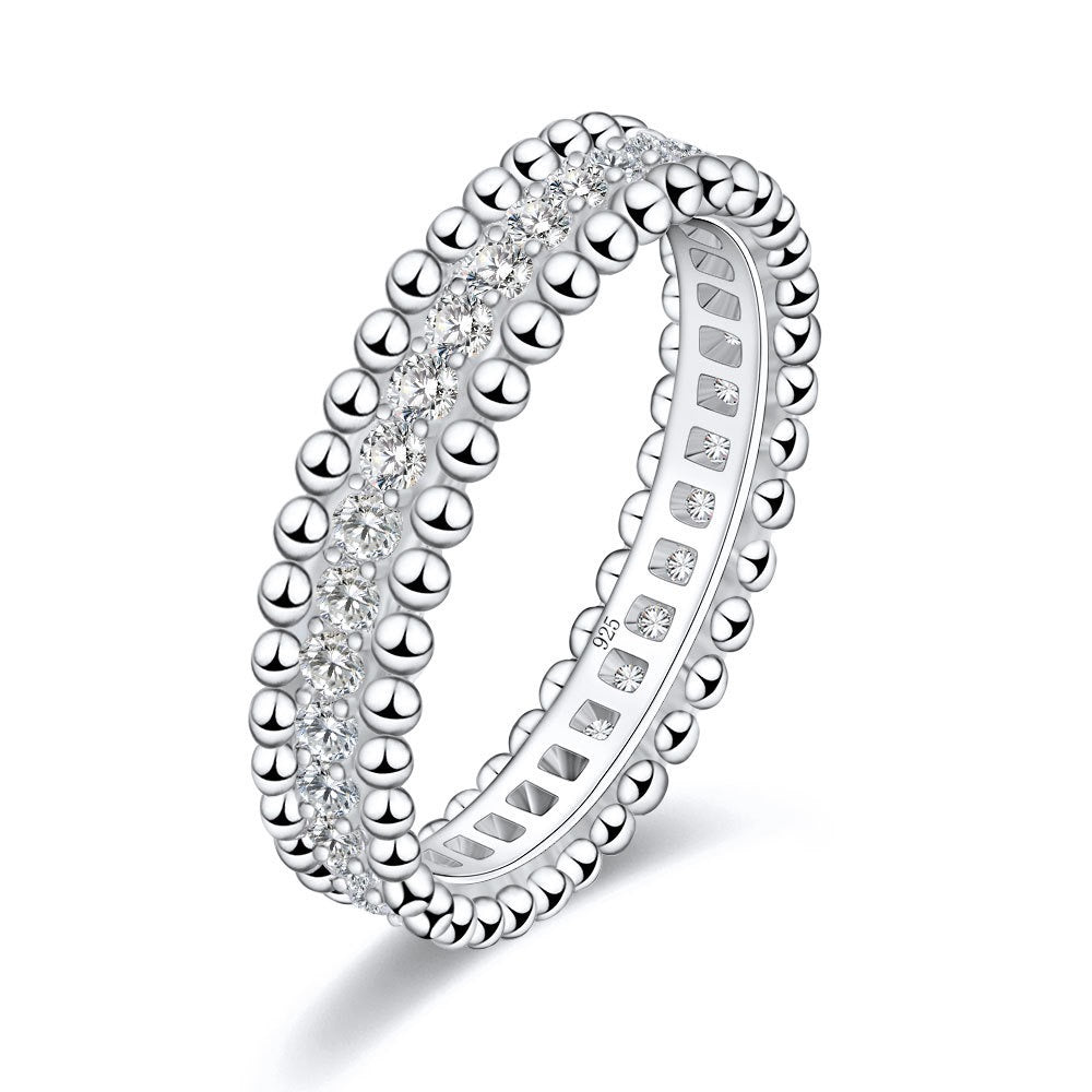 "Mimi" Full Moissanite Wedding Band S925