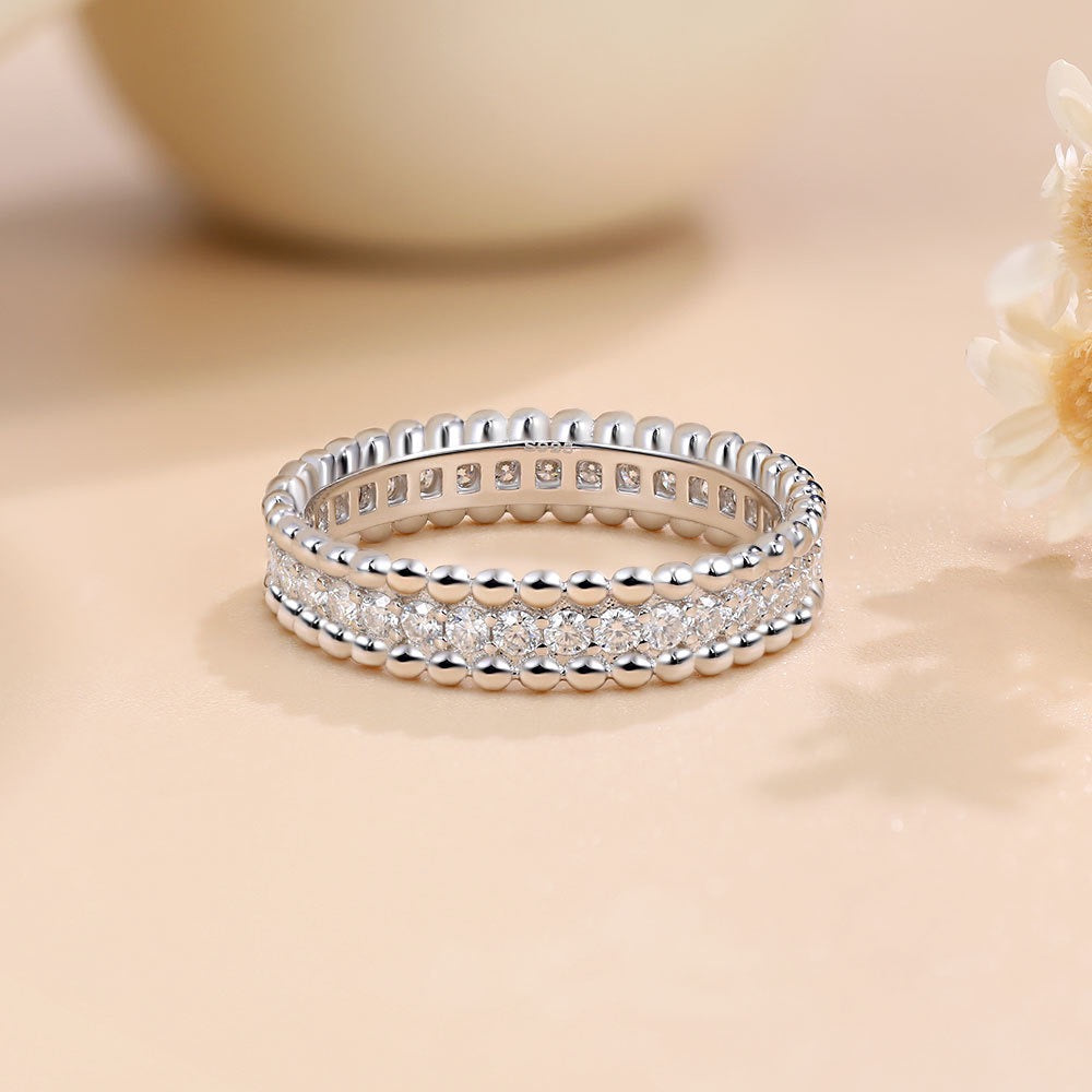 "Mimi" Full Moissanite Wedding Band S925