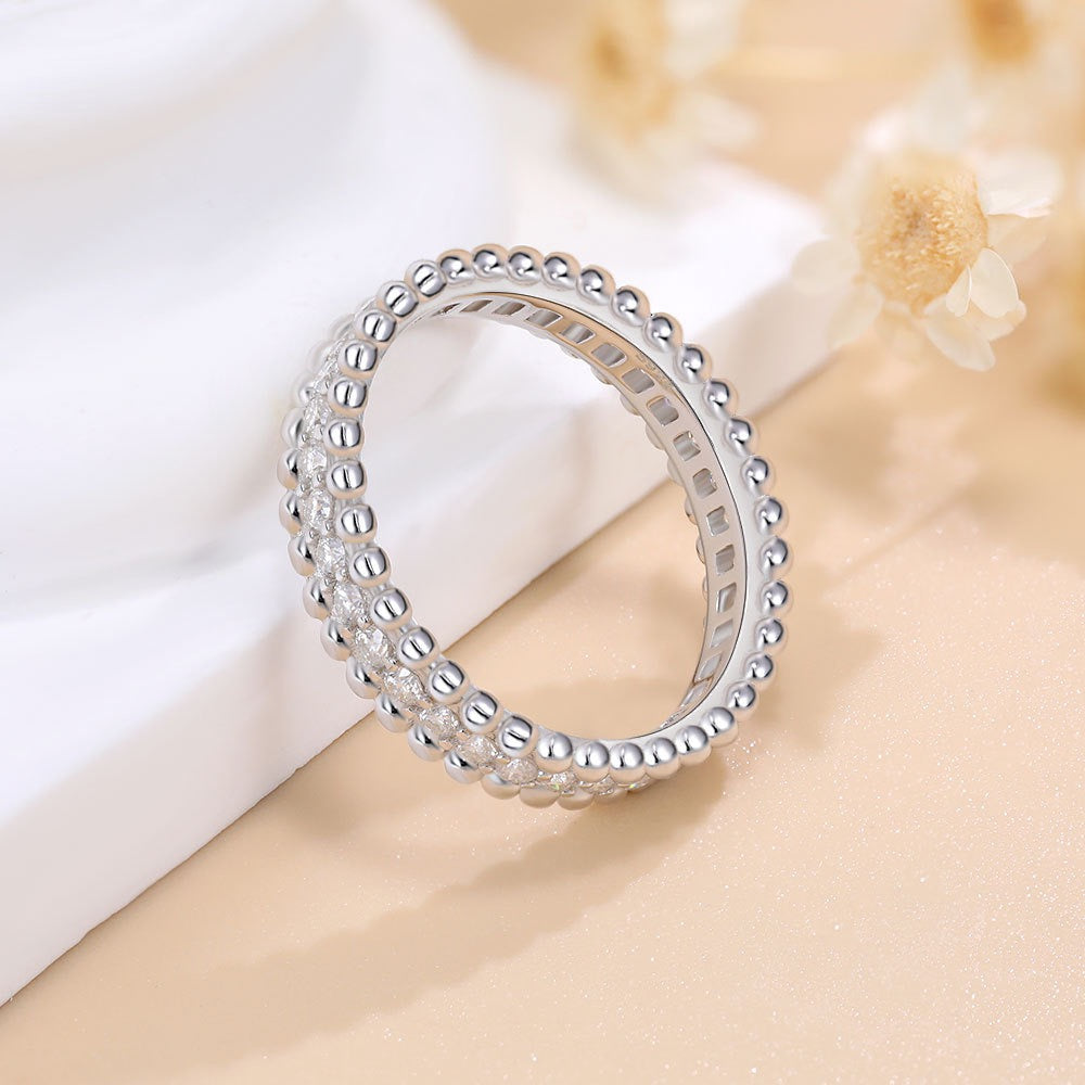 "Mimi" Full Moissanite Wedding Band S925