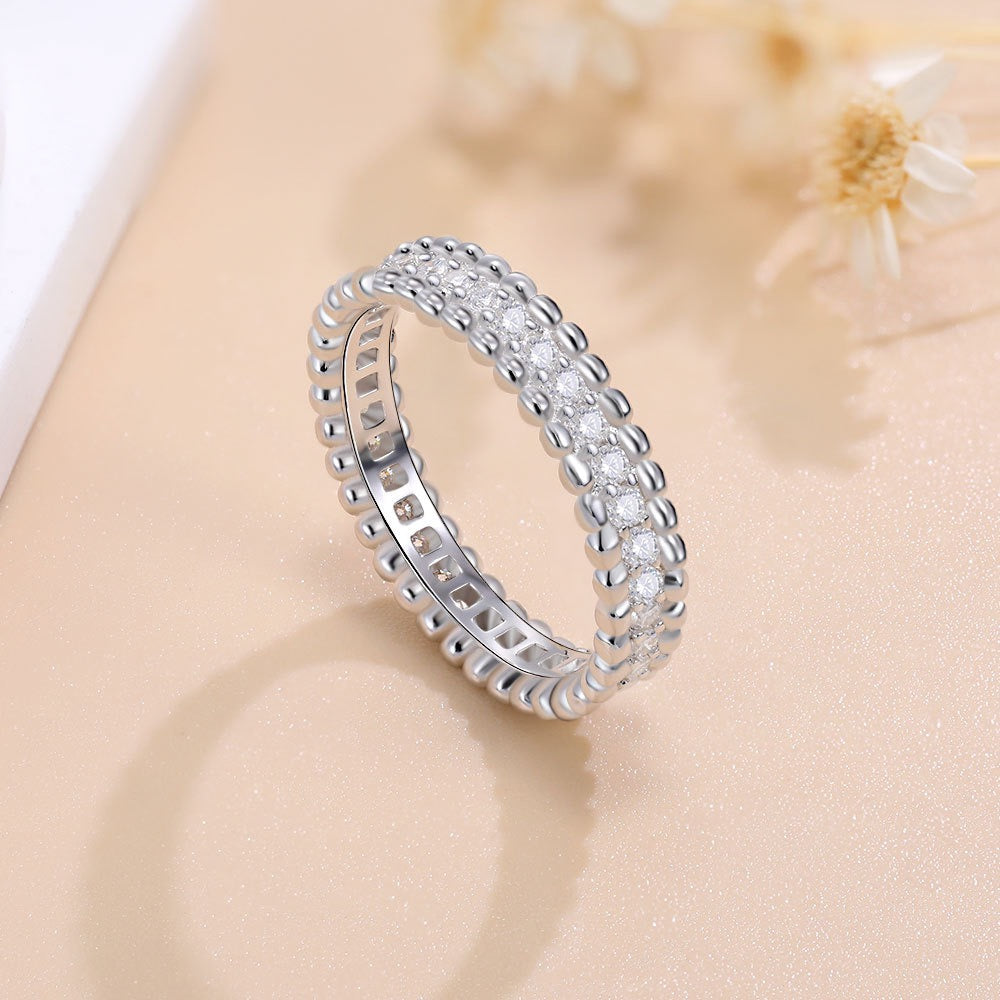 "Mimi" Full Moissanite Wedding Band S925