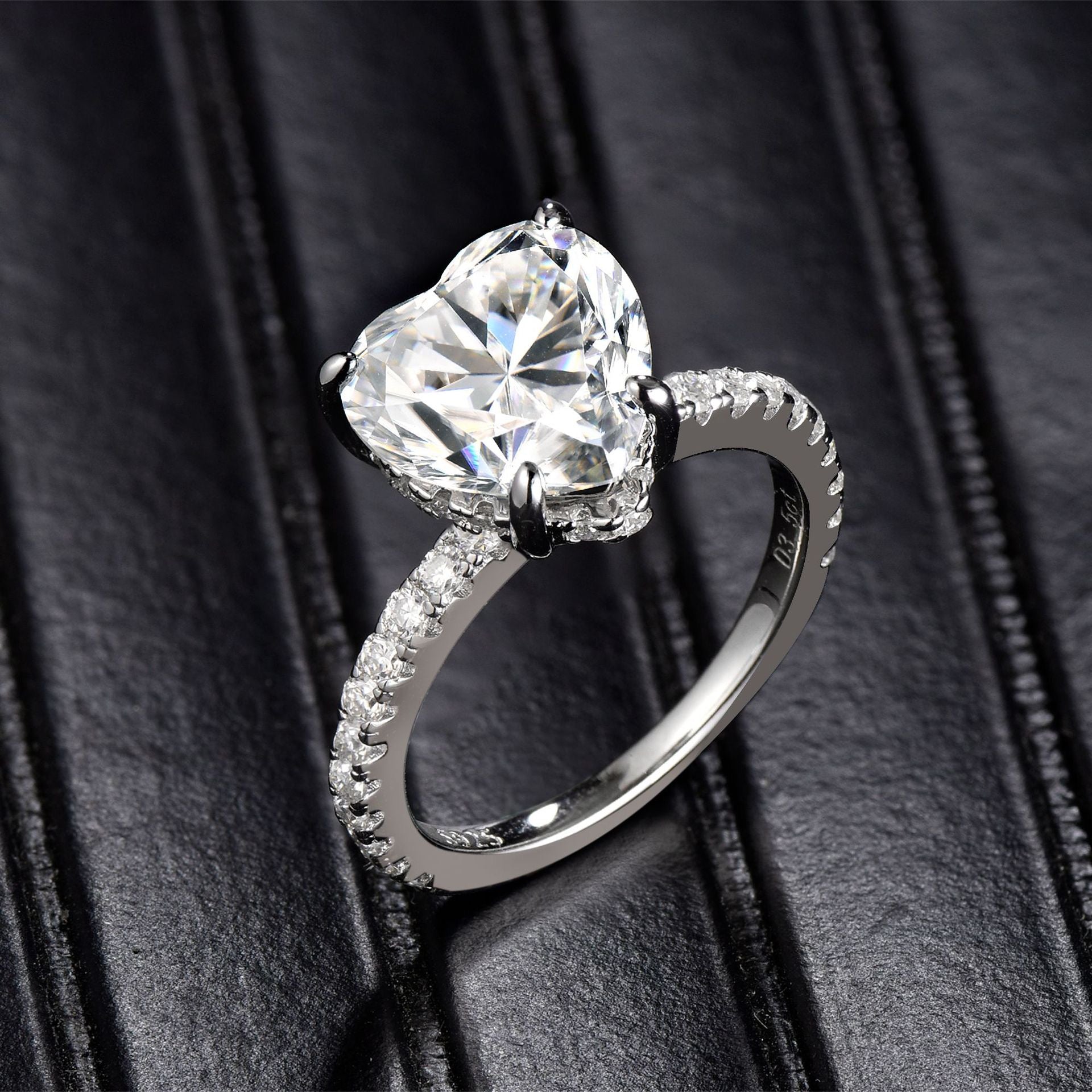 Pre "Cupid" 4ct Heart Cut Moissanite Ring