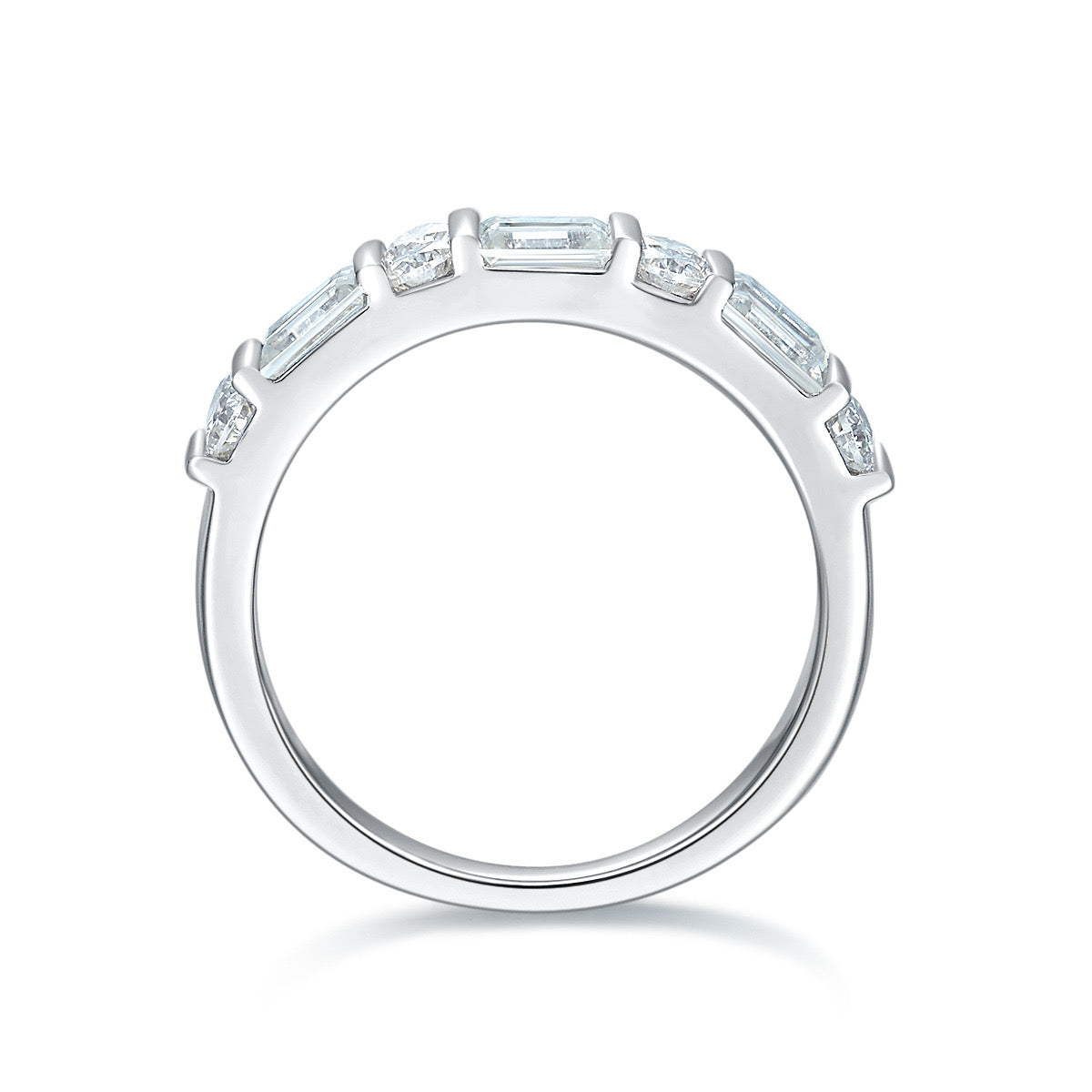 "Cece" Emerald Cut Moissanite Band