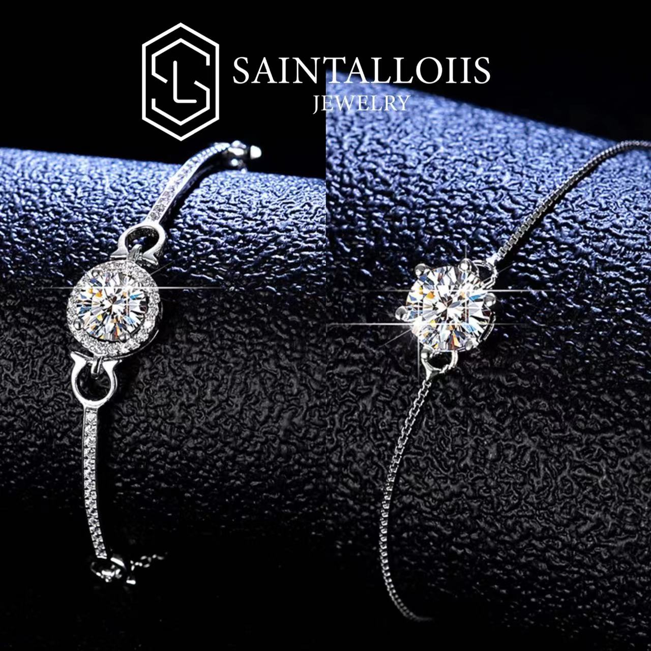 Flash sale 1ct Colorful Moissanite Earrings Necklace Bracelets S925