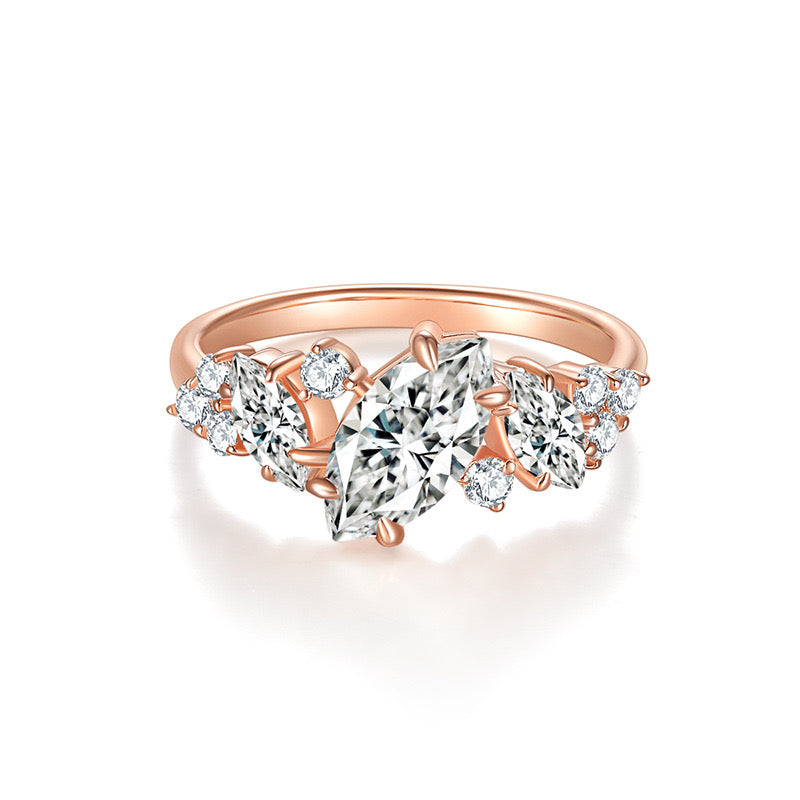 "Seren" 1ct Marquise Full Moissanite Ring S925