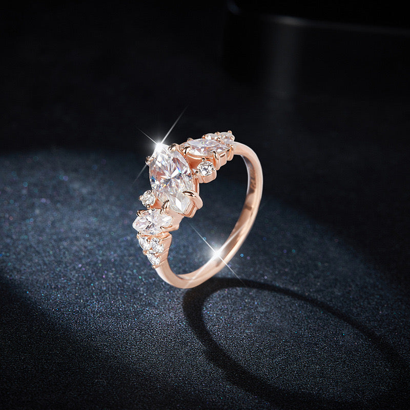 "Seren" 1ct Marquise Full Moissanite Ring S925