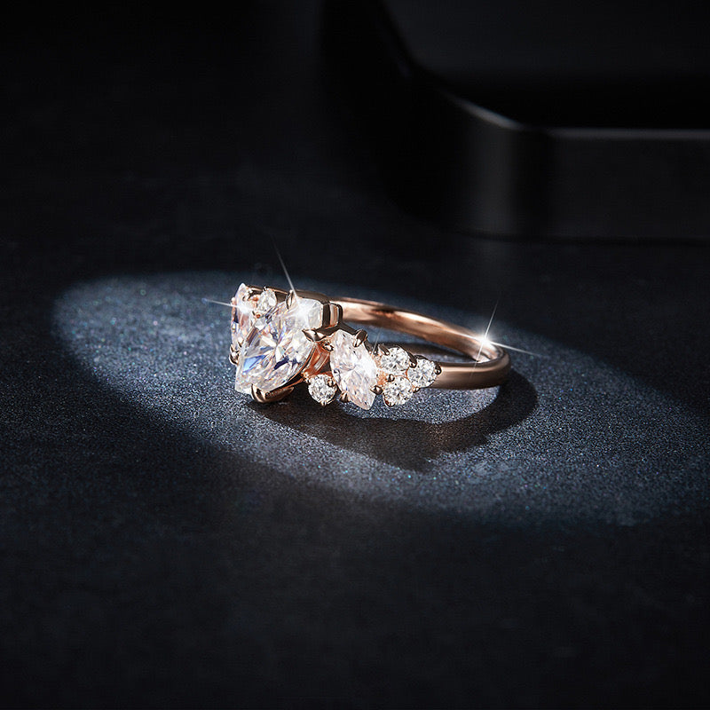"Seren" 1ct Marquise Full Moissanite Ring S925