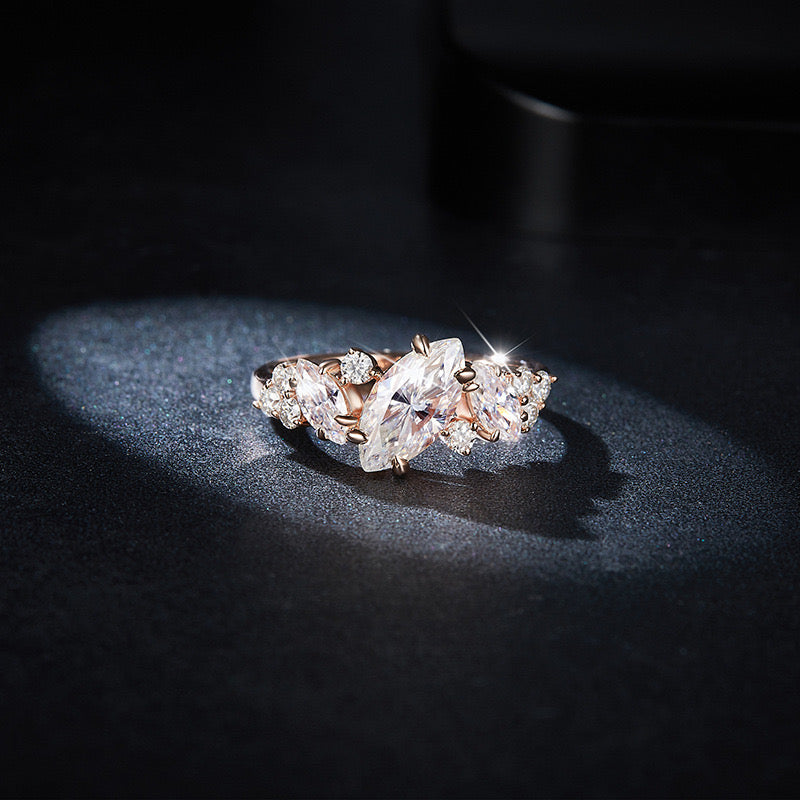 "Seren" 1ct Marquise Full Moissanite Ring S925