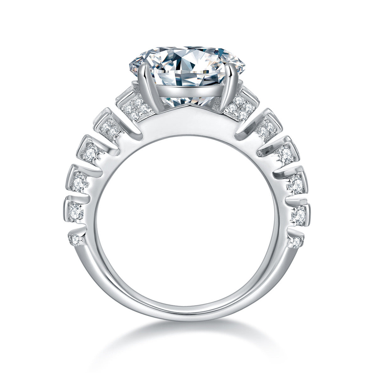 "Gia" 5ct Round Cut Moissanite Ring