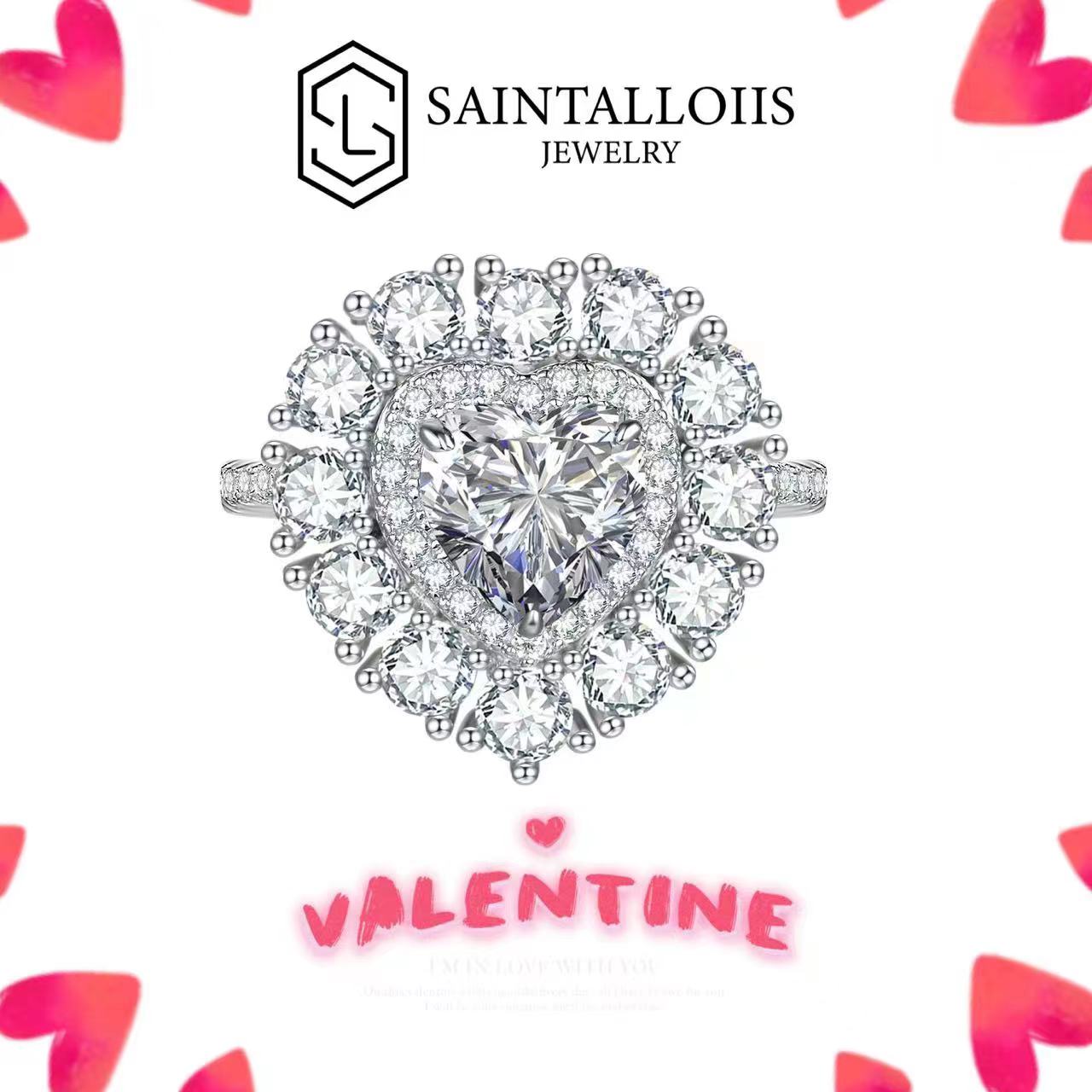 "Vannesa" Heart Cut Moissanite Set 2024SS Valentine's Day Exclusive