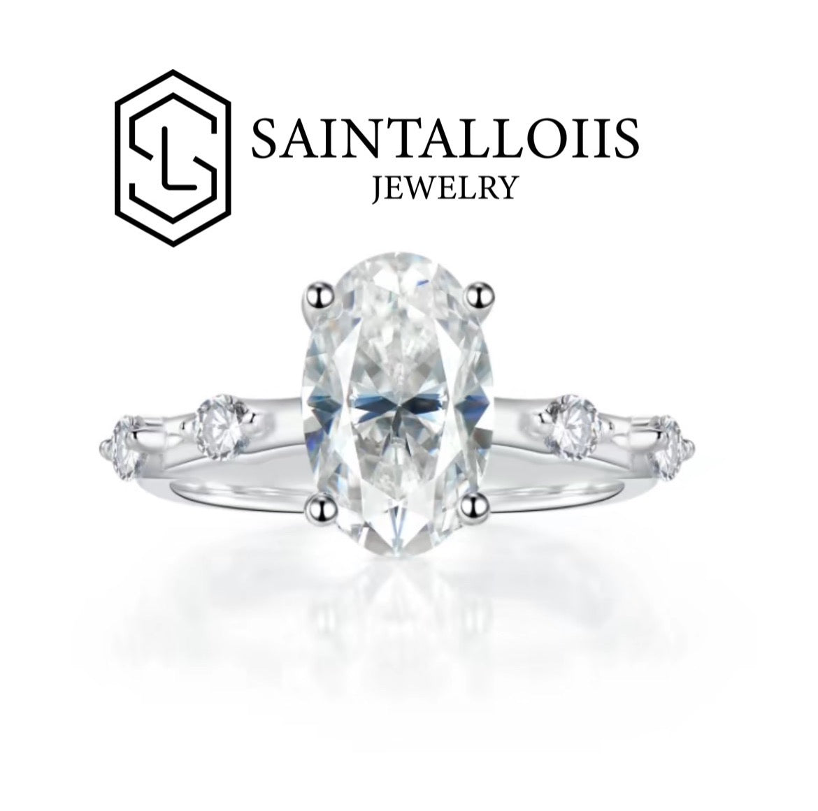 "Bea" 3ct Oval Cut Moissanite Ring