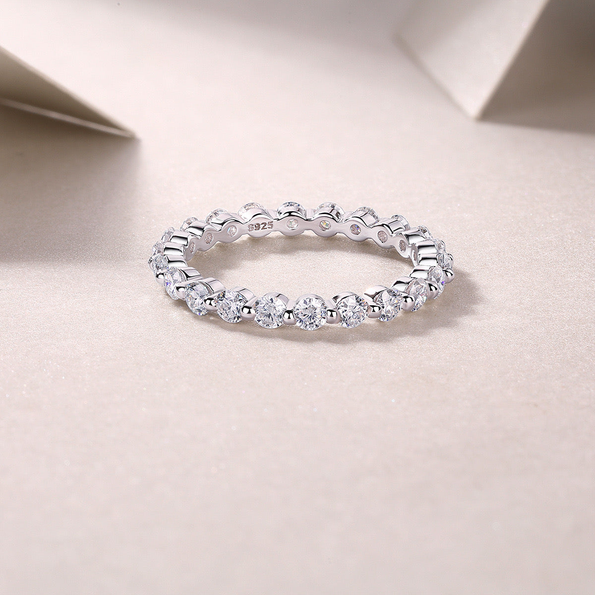 "Elise" Eternity Moissanite Ring Band S925