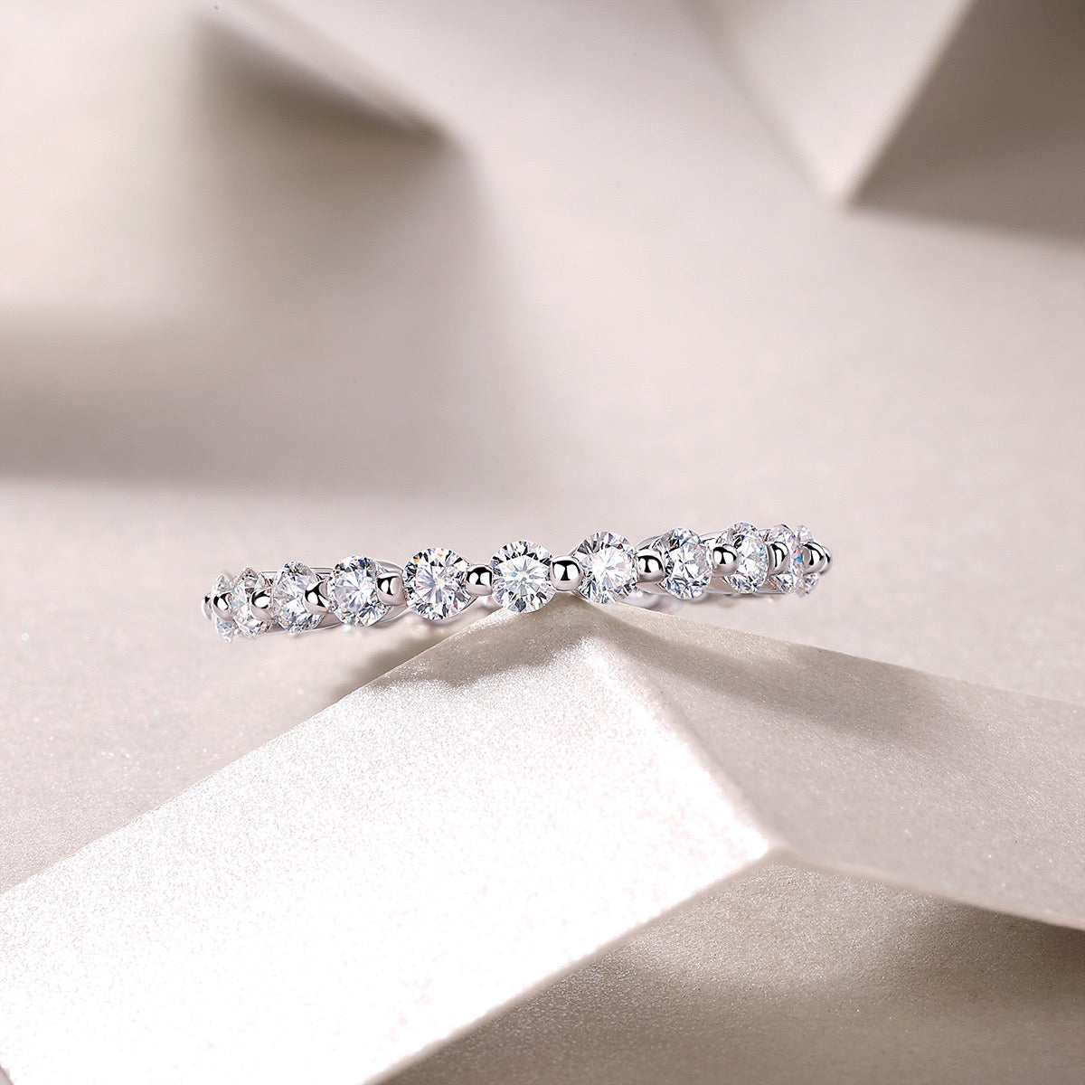 "Elise" Eternity Moissanite Ring Band S925