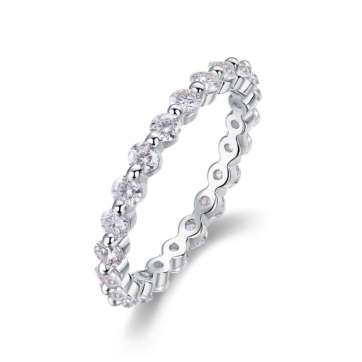 "Elise" Eternity Moissanite Ring Band S925