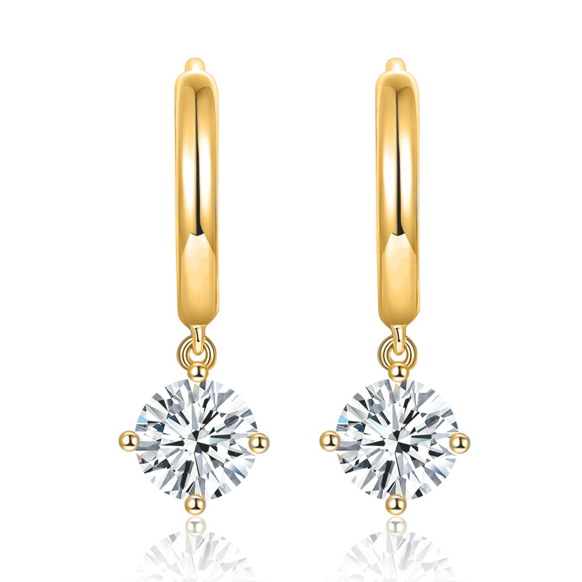 "Rain" 1ct Pear/Heart/Round Moissanite Dangling Earrings S925