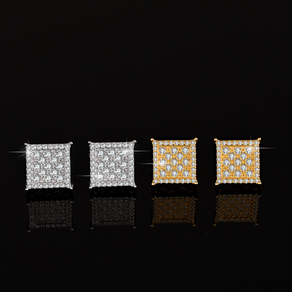"Kai" Moissanite Princess Earrings S925