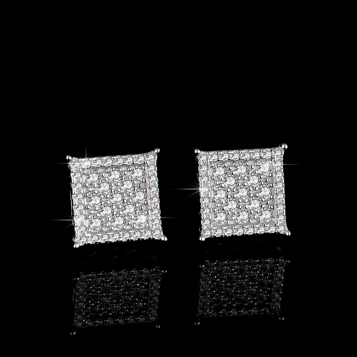 "Kai" Moissanite Princess Earrings S925
