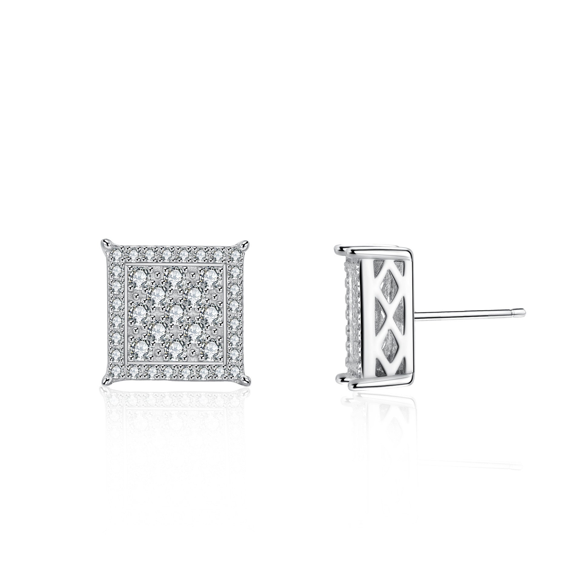 "Kai" Moissanite Princess Earrings S925